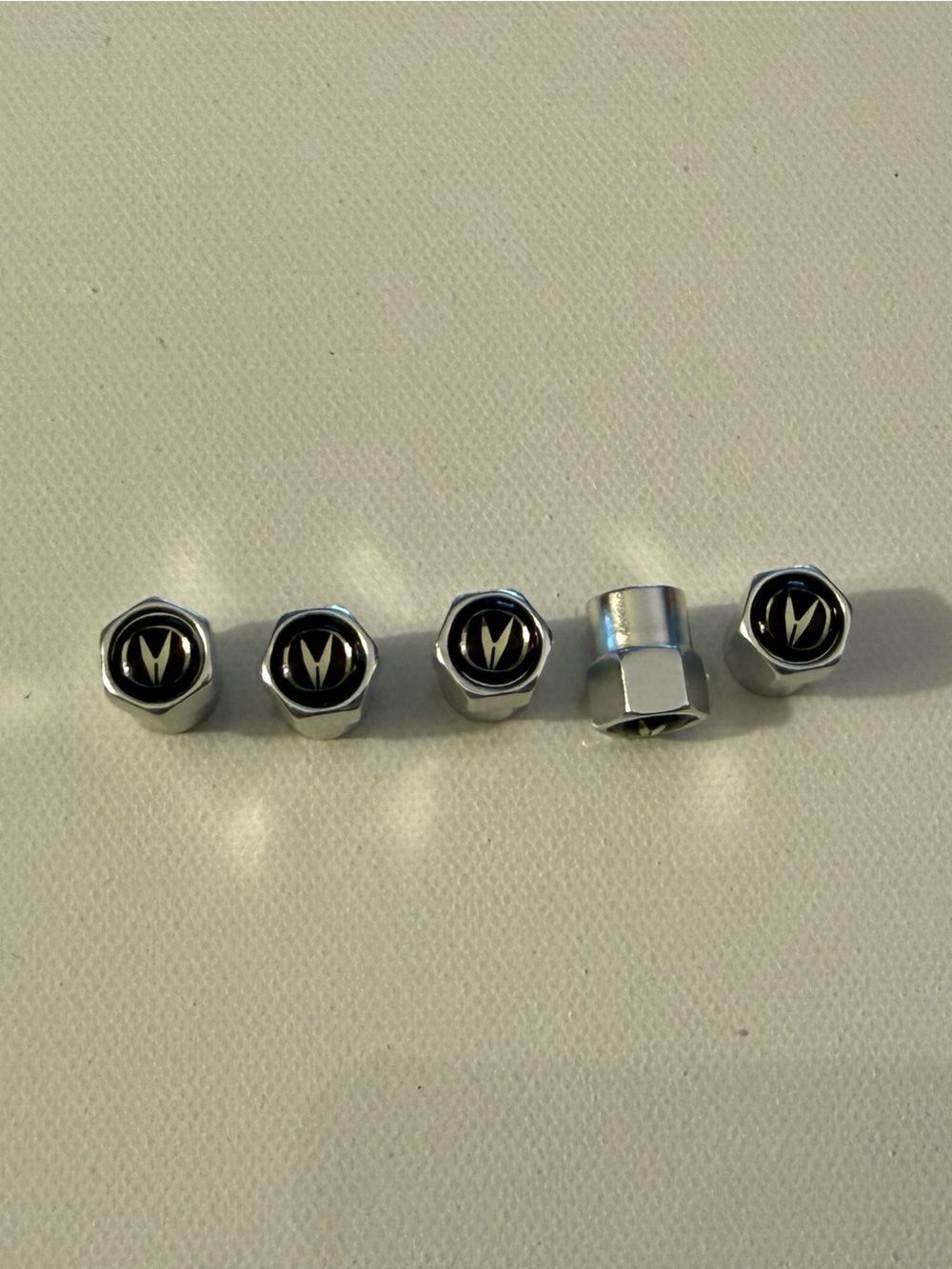 Acura Valve Stem Caps in Silver Set of 5 NWT